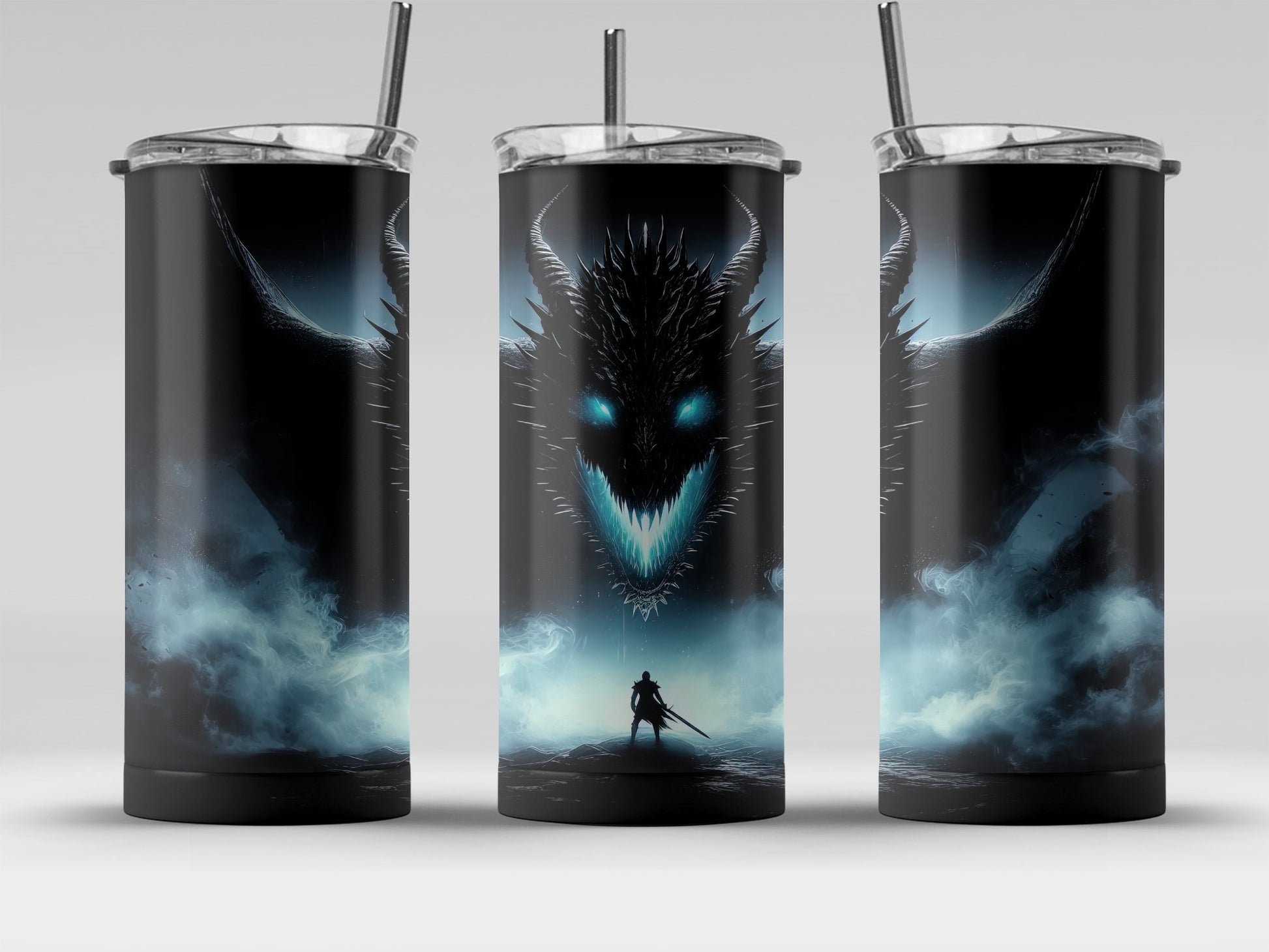 Dark Dragon Fantasy Art Stainless Steel Tumbler product type