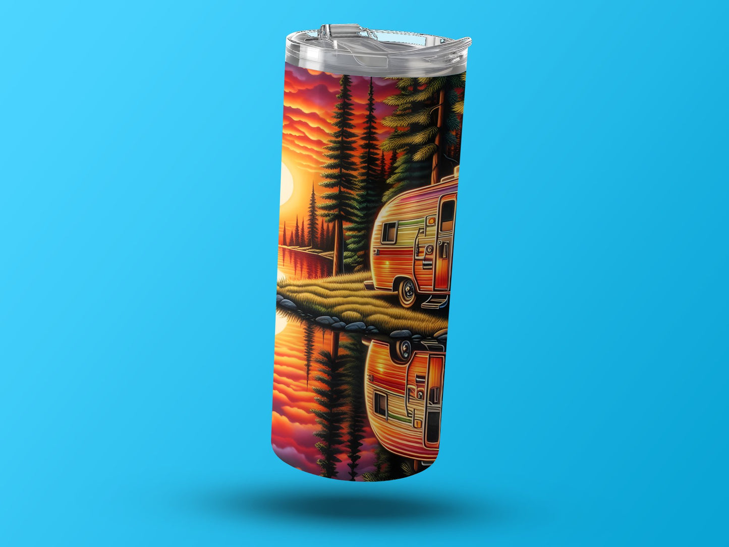Scenic Camper Sunset Travel Tumbler Drinkware product type
