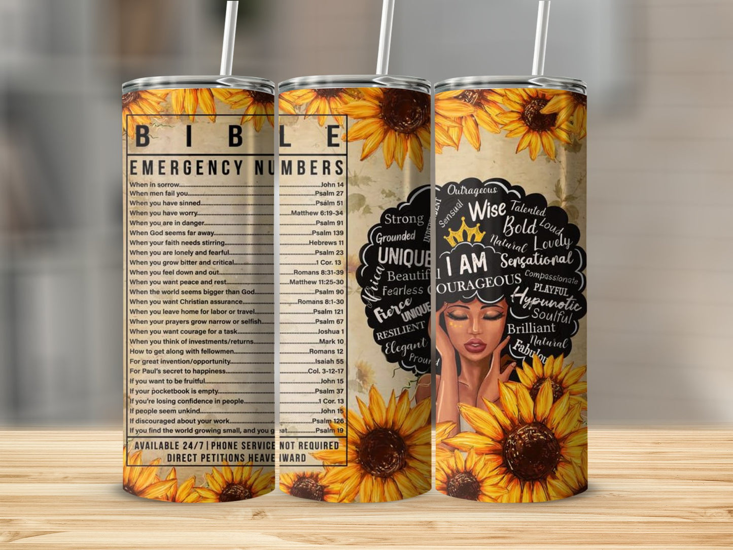 Sunflower Inspirational Bible Design Tumbler product