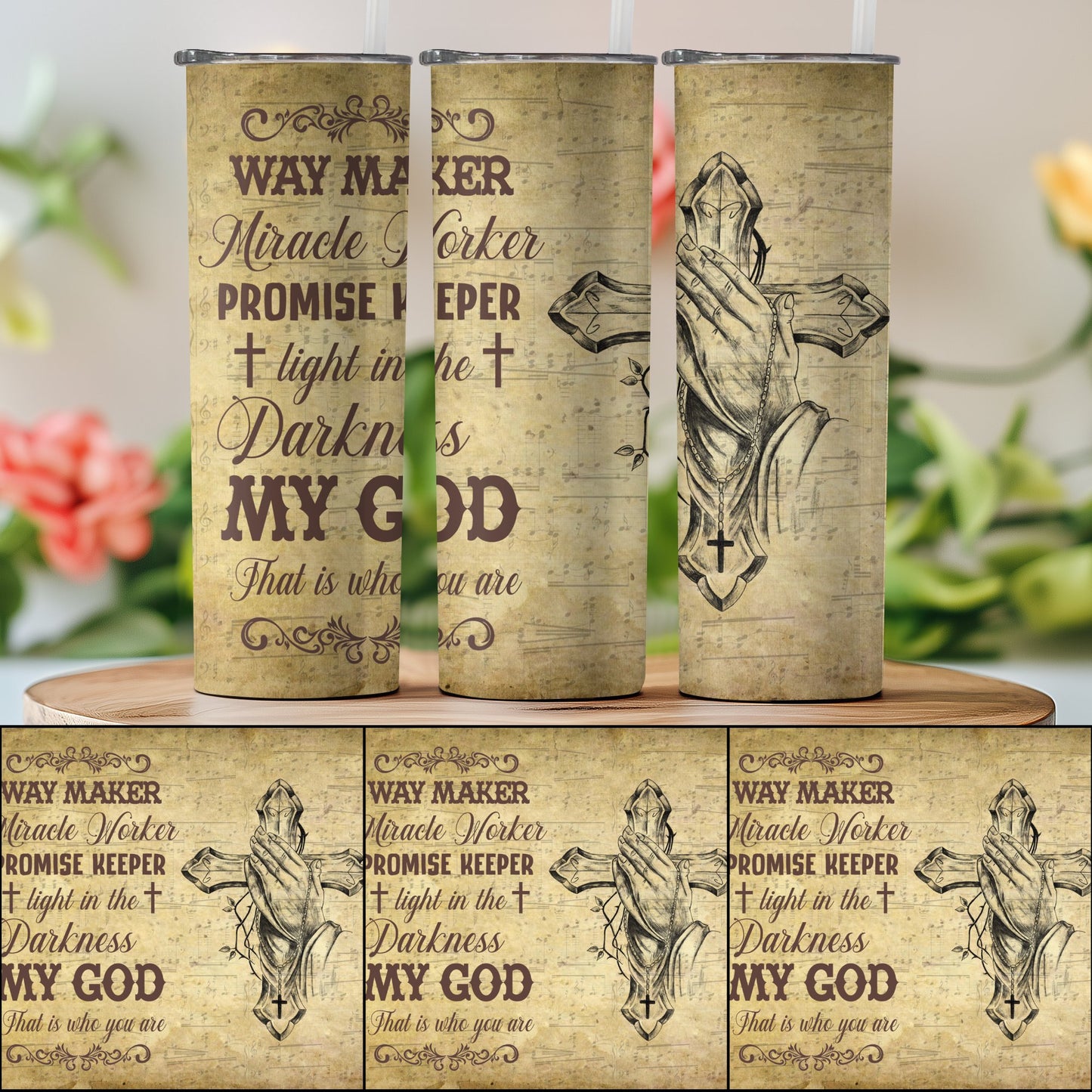 Way Maker Miracle Worker Prayer Design Tumbler product