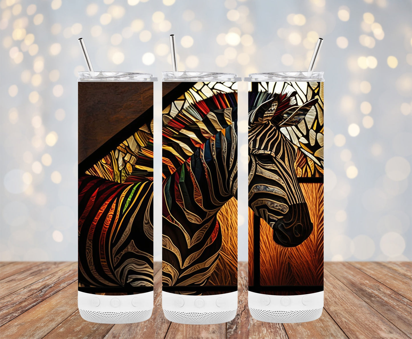 Colorful Zebra Art Design Tumbler Cup product type