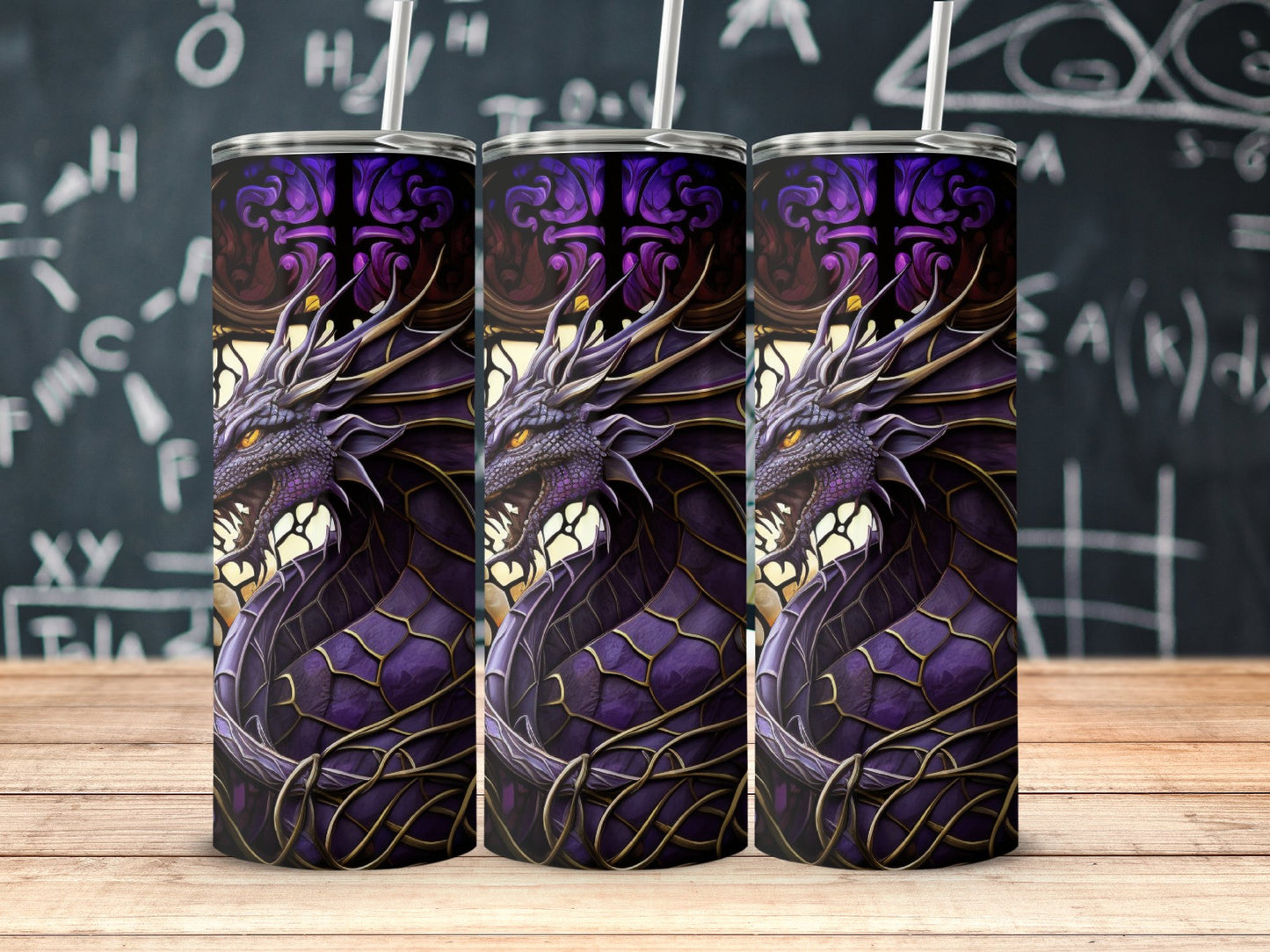 Purple Dragon Design Tumbler Perfect for Travel product
