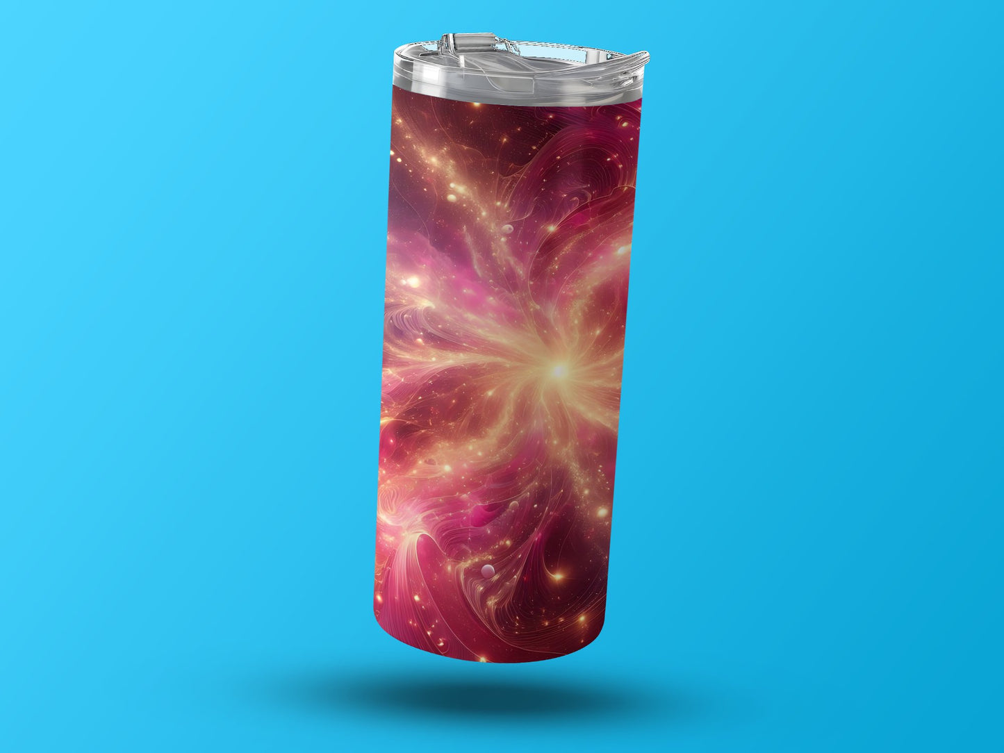 Red and Gold Cosmic Swirl Design Tumbler product
