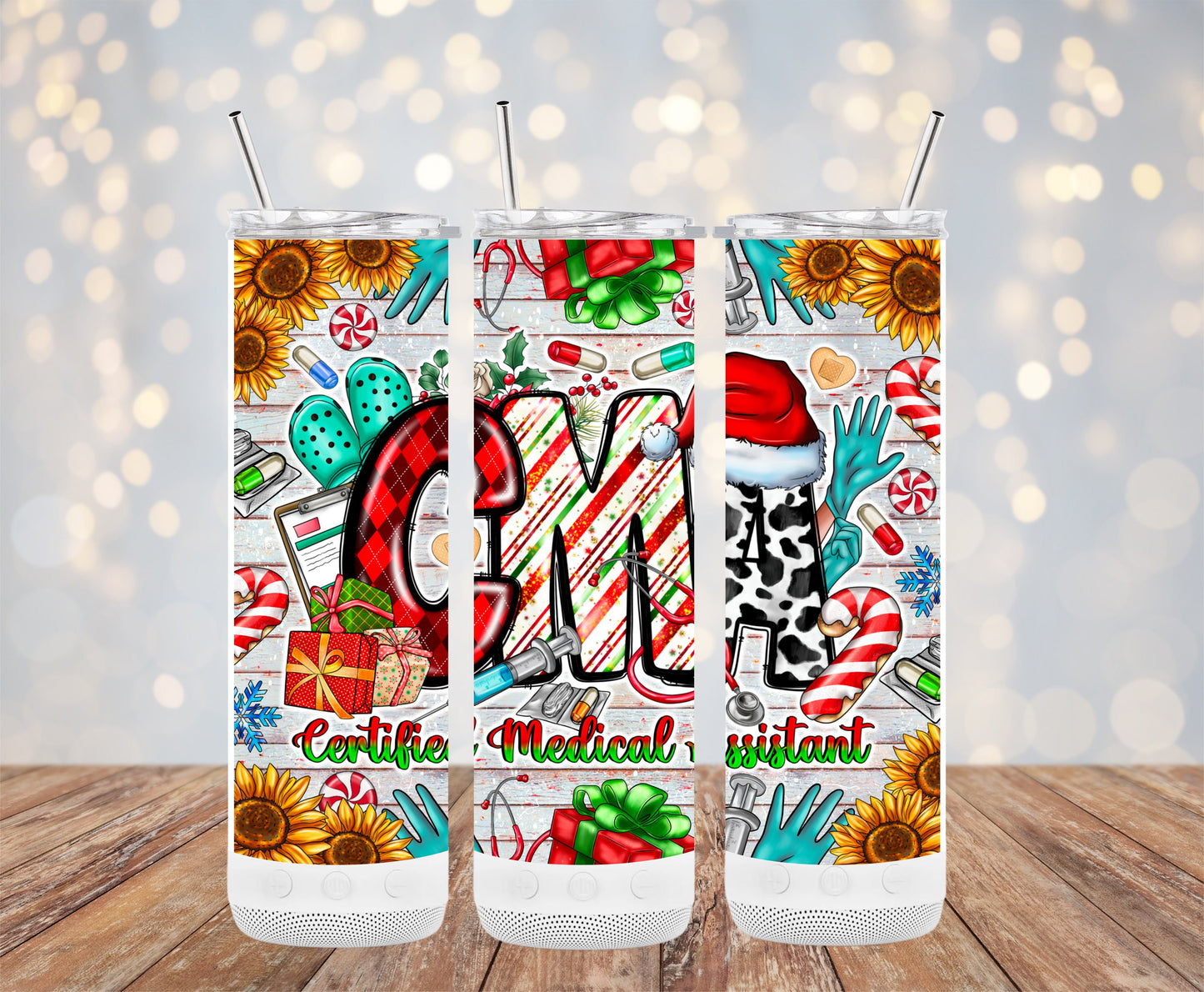 Certified Medical Assistant Christmas Skinny Tumbler product