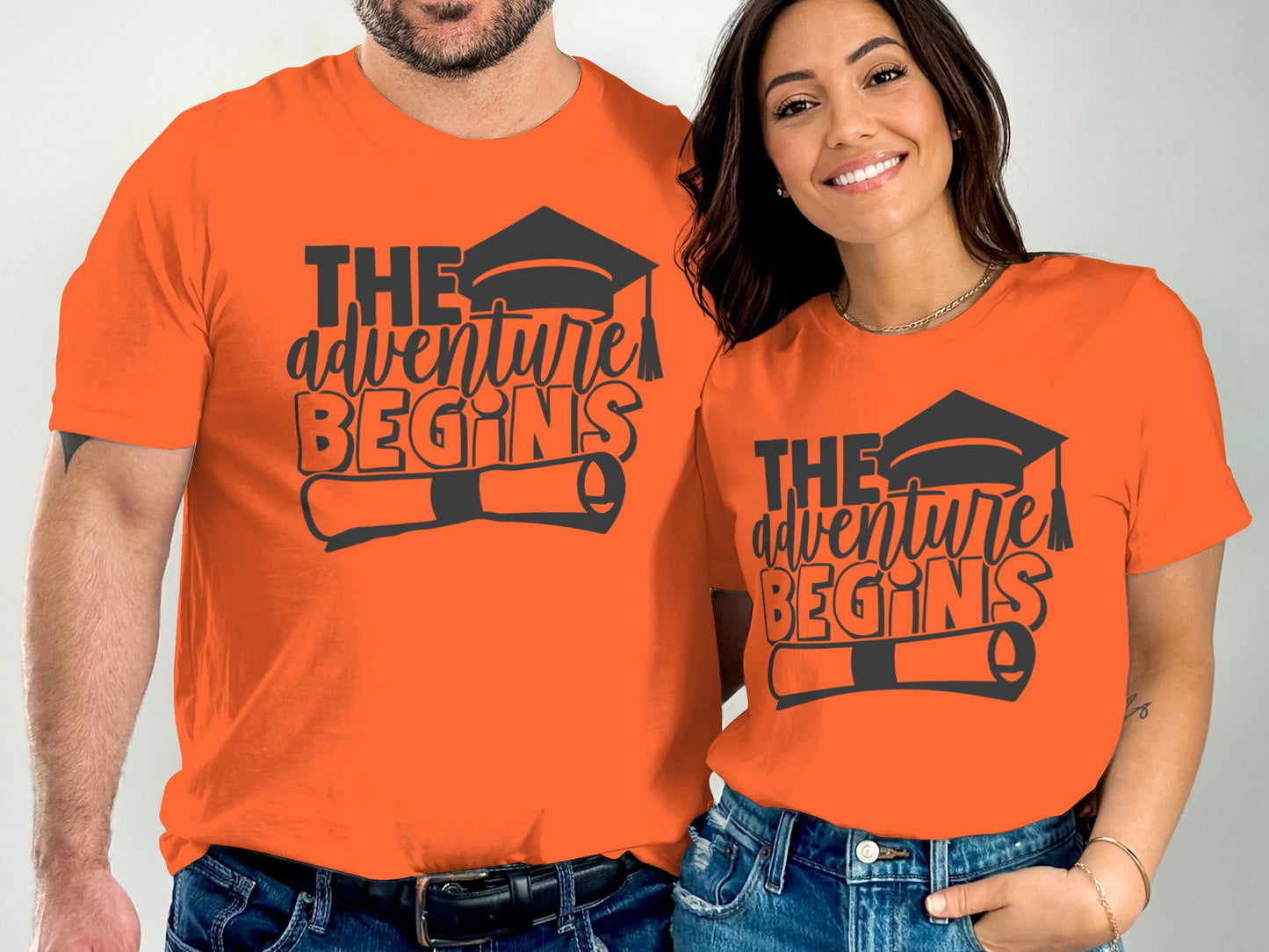 The Adventure Begins Graduation Graphic T-Shirt product