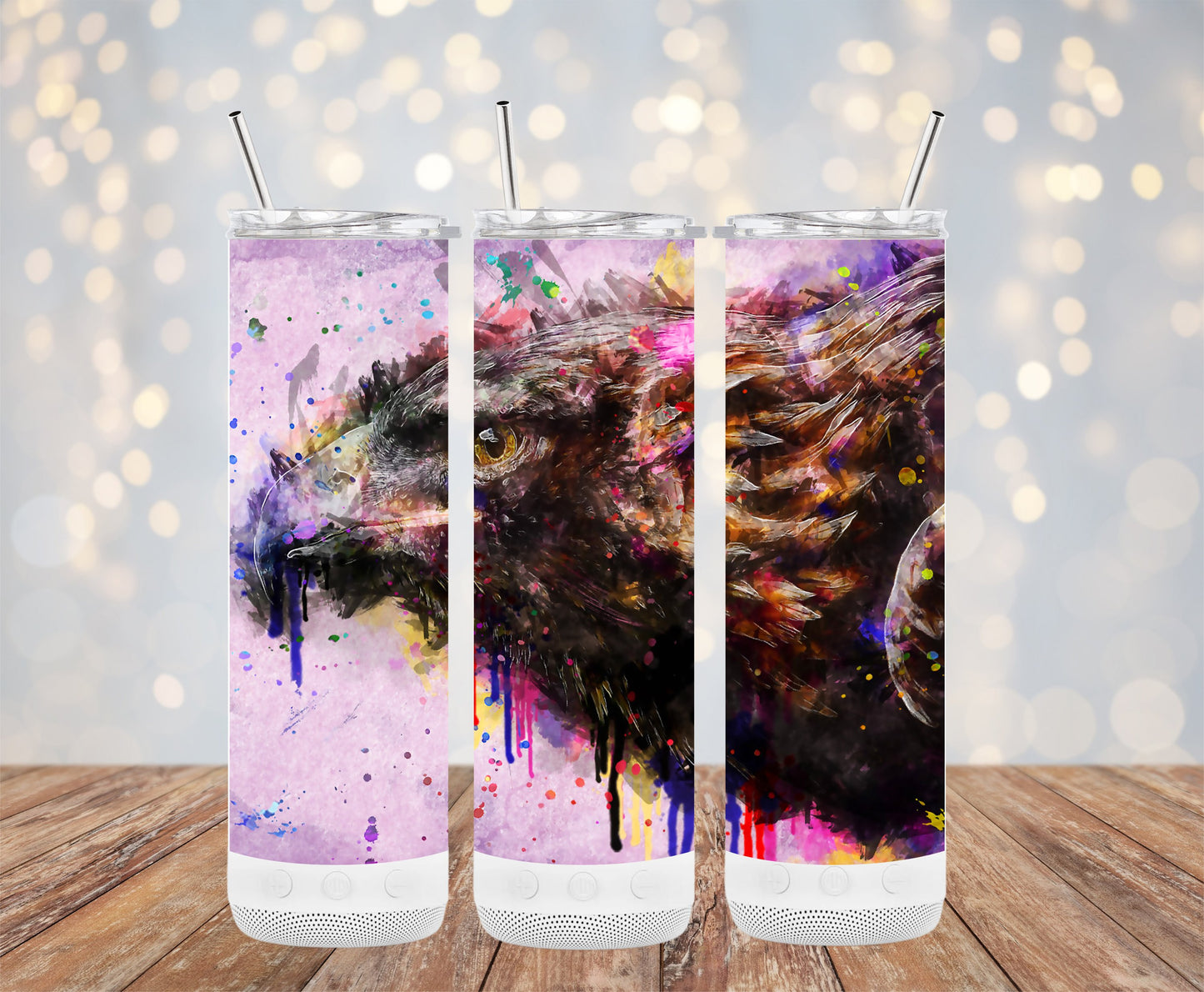 Stunning Artistic Eagle Print Stainless Steel Tumbler product type