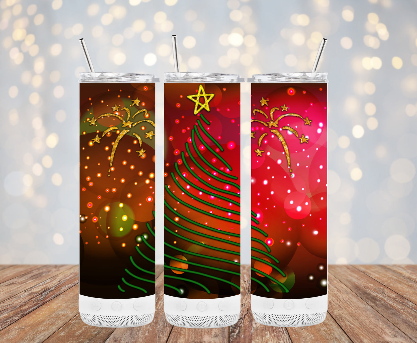 Festive Christmas Tree Design Holiday Celebration Tumblers 6216218