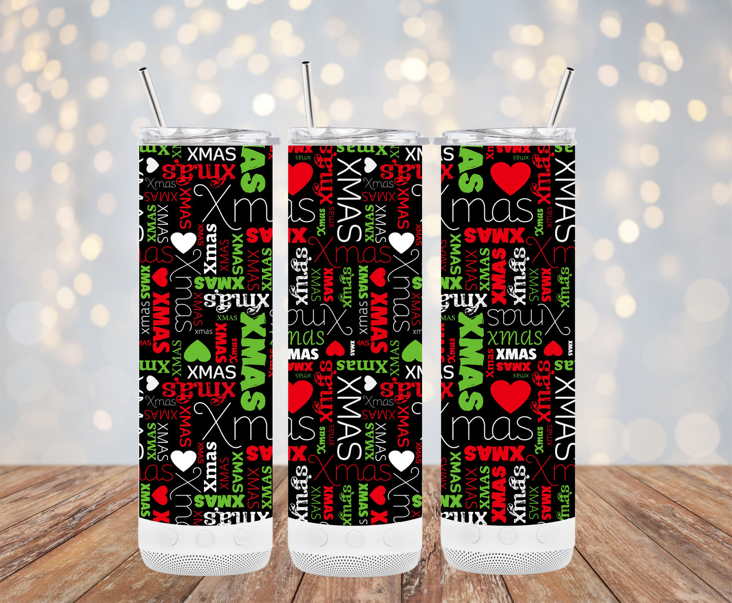 Festive Xmas Heart and Text Design Tumblers 6216194