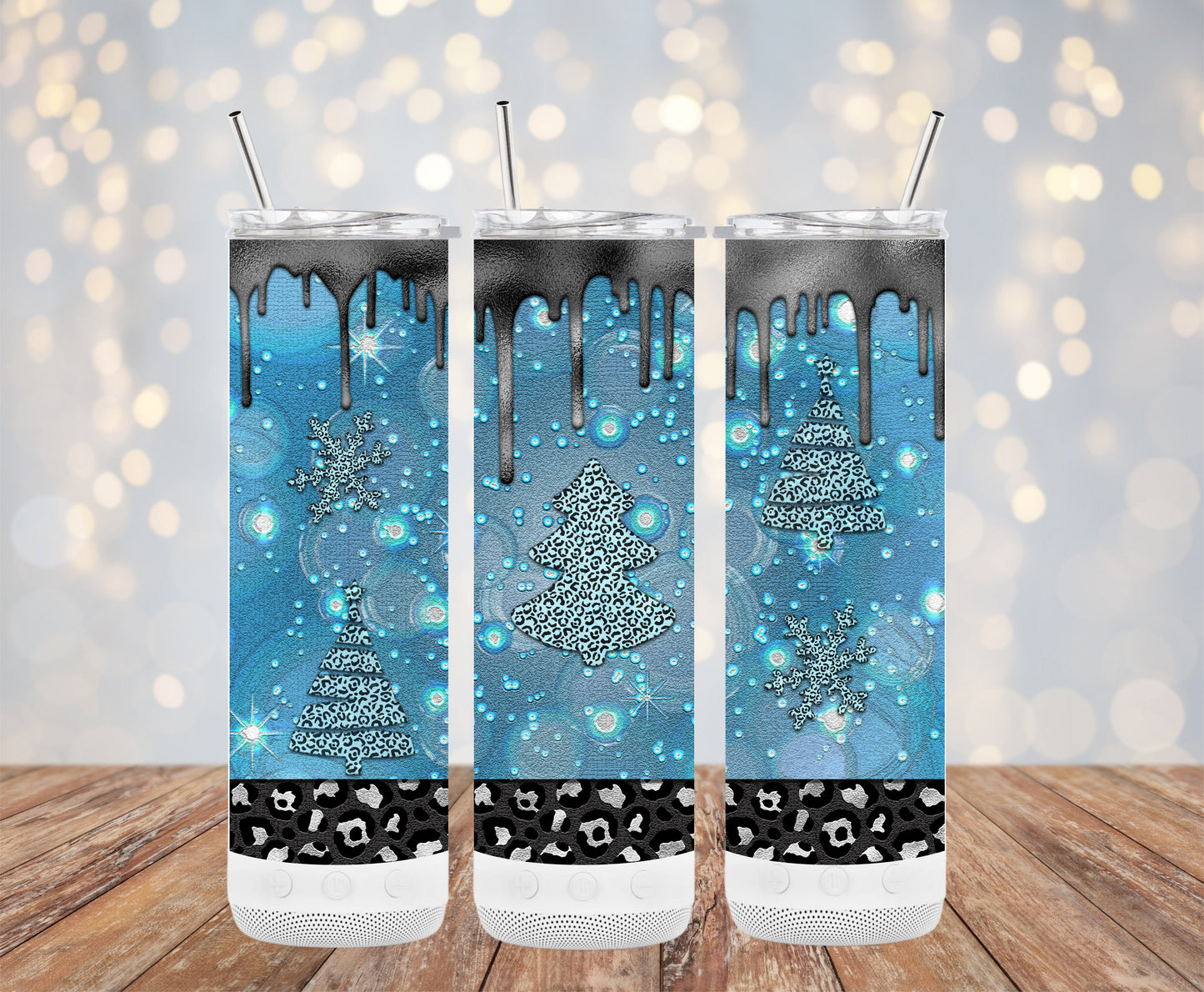 Winter Wonderland Sparkling Blue & Silver Tumblers 6216207 Christmas Tumbler