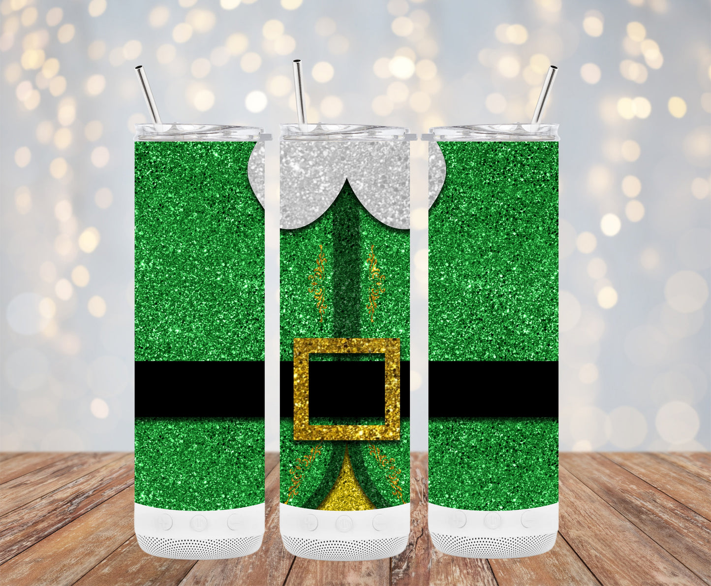 Glittery Shamrock Belt St Patrick's Day Tumblers 6216186 Christmas Tumbler