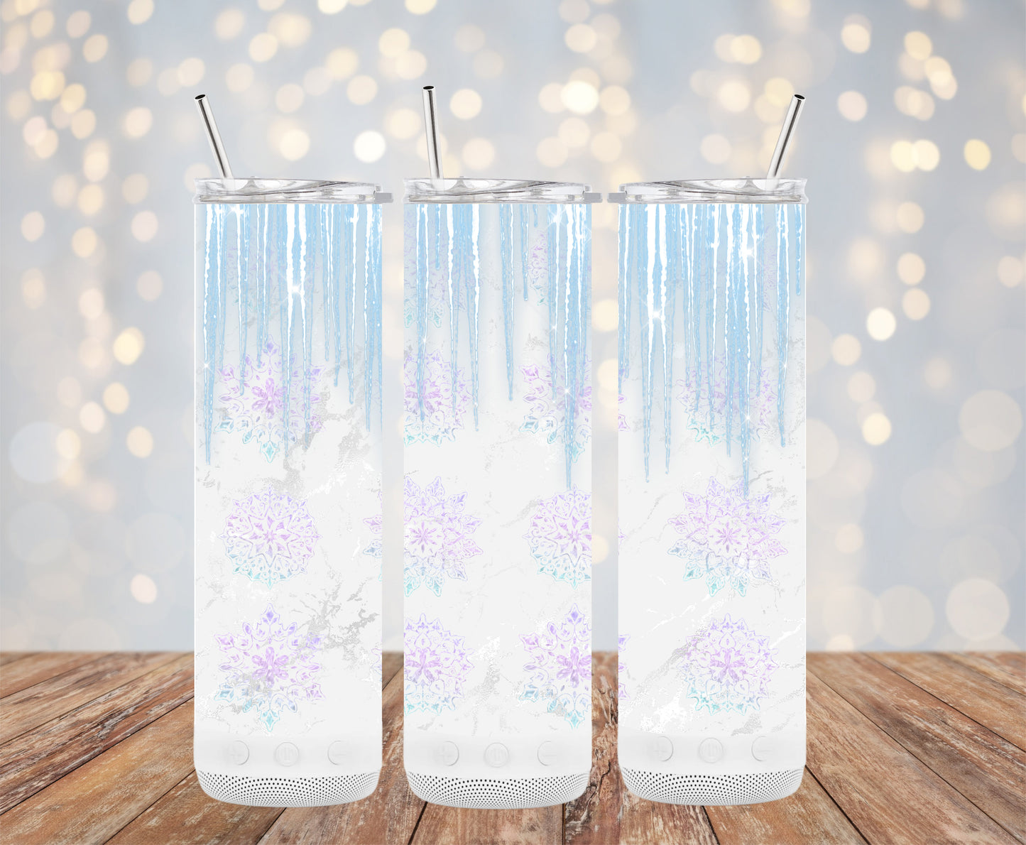 Frosty Icicle Snowflake Design Tumblers 6216289