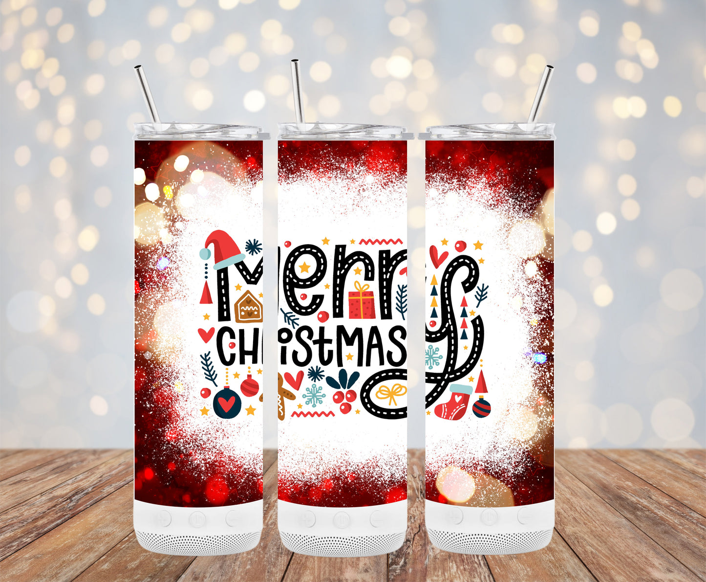 Merry Christmas Festive Personalized Holiday Tumblers 6216155