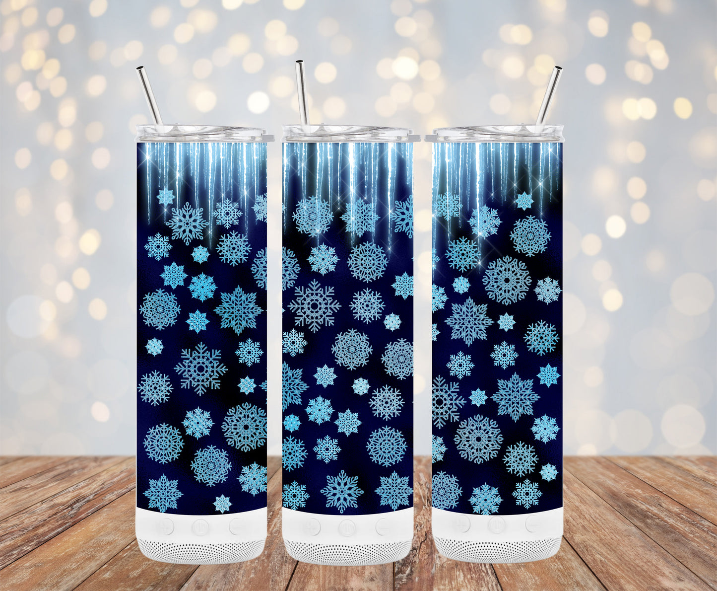 Sparkling Winter Snowflakes Design Tumblers 6216254