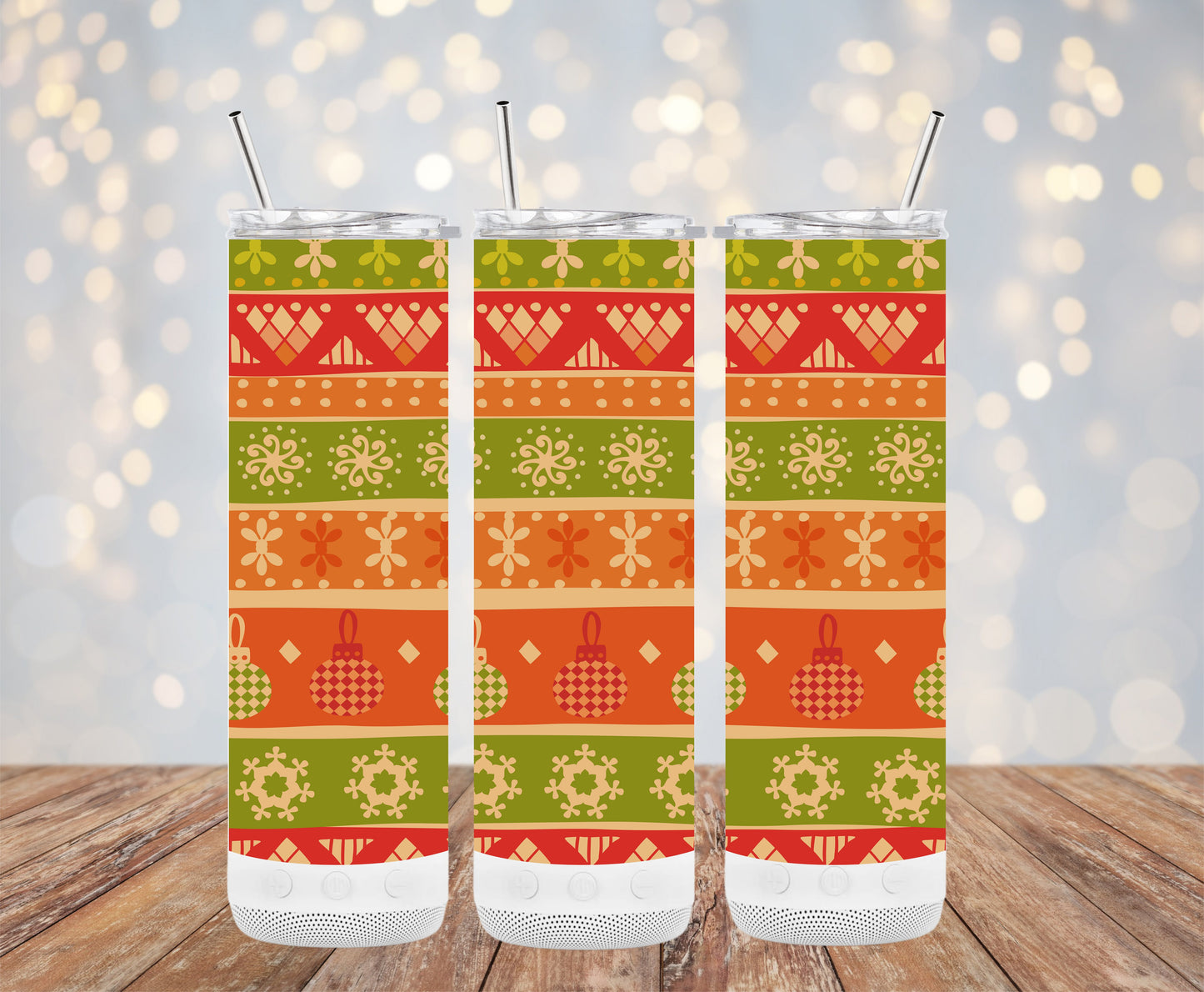 Festive Patterned Christmas Holiday Design Tumblers 6216093