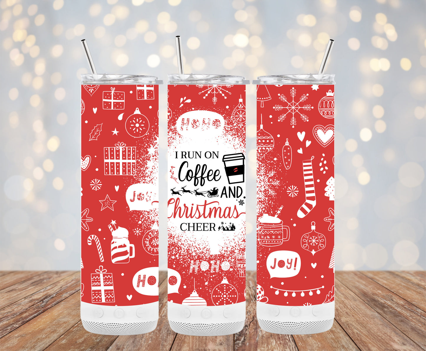 I Run on Coffee and Christmas Cheer Tumblers 6216168 Christmas Tumbler
