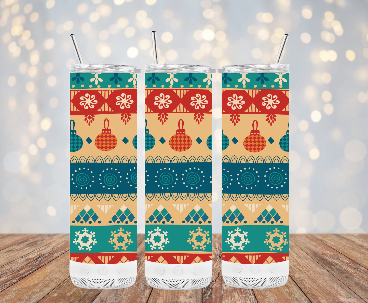 Festive Ornamental Pattern Holiday Decor Tumblers 6216145