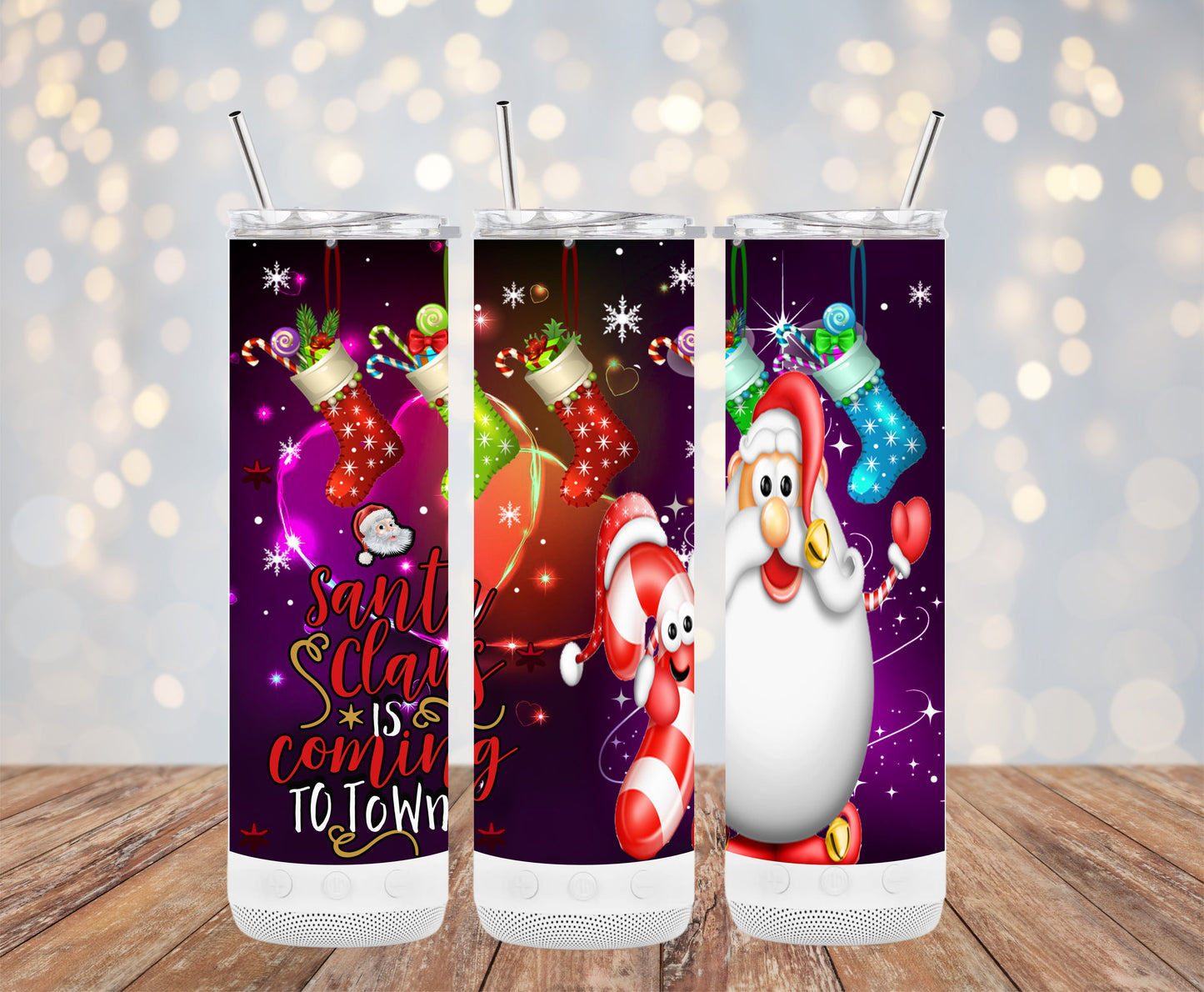 Santa Claus is Coming to Town Festive Tumblers 6216126 Christmas Tumbler