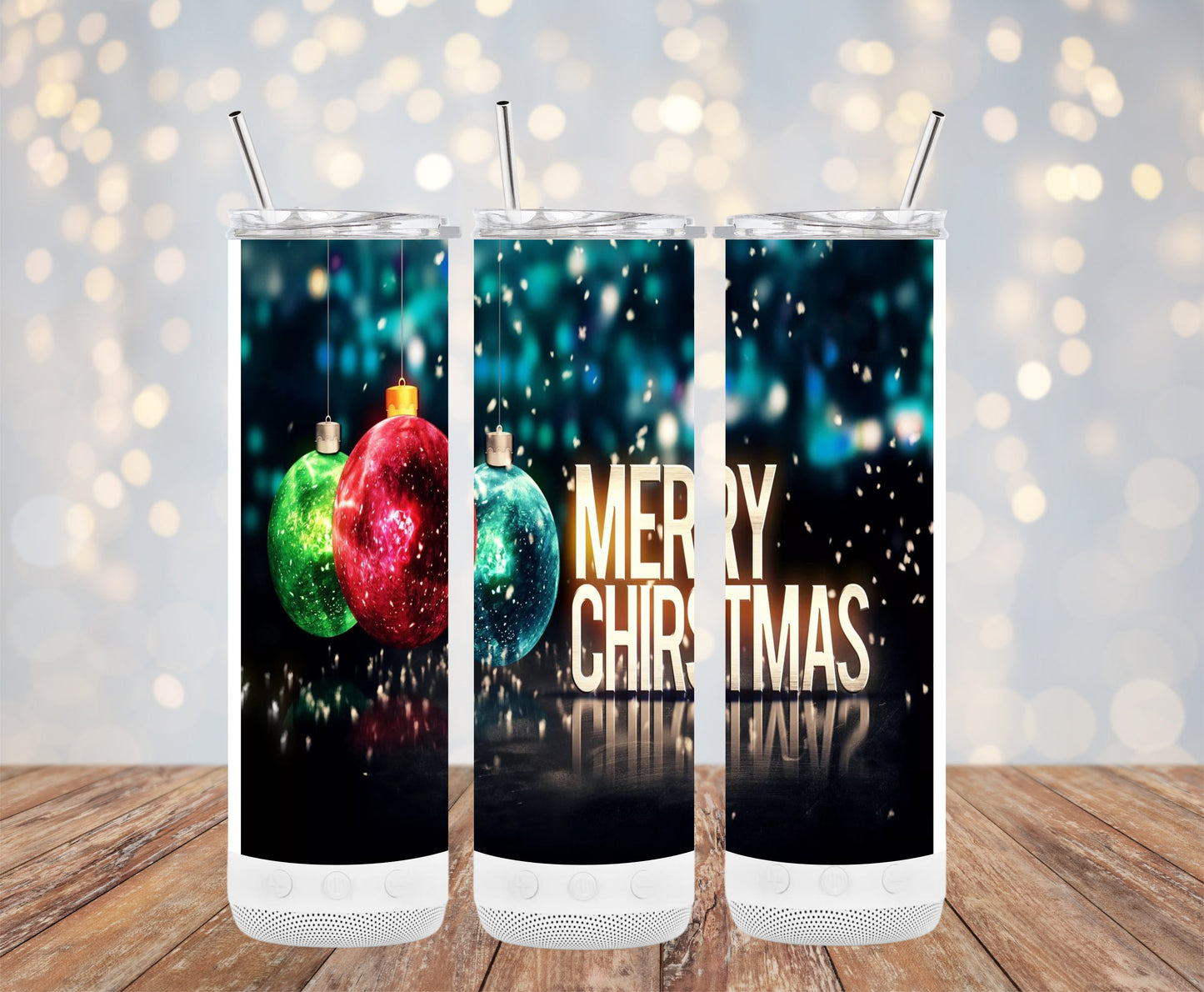 Festive Merry Christmas Ornament Design Tumblers 6216253