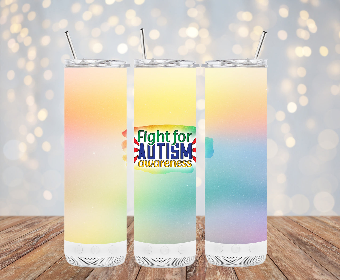 Fight For Autism Awareness Colorful Tumblers