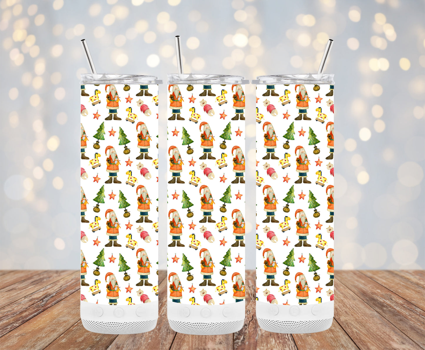 Christmas Gnome and Tree Pattern Holiday Tumblers 6216146