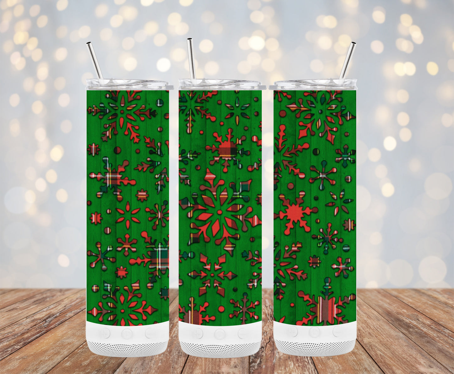 Vibrant Holiday Snowflakes Festive Colorful Tumblers 6216266