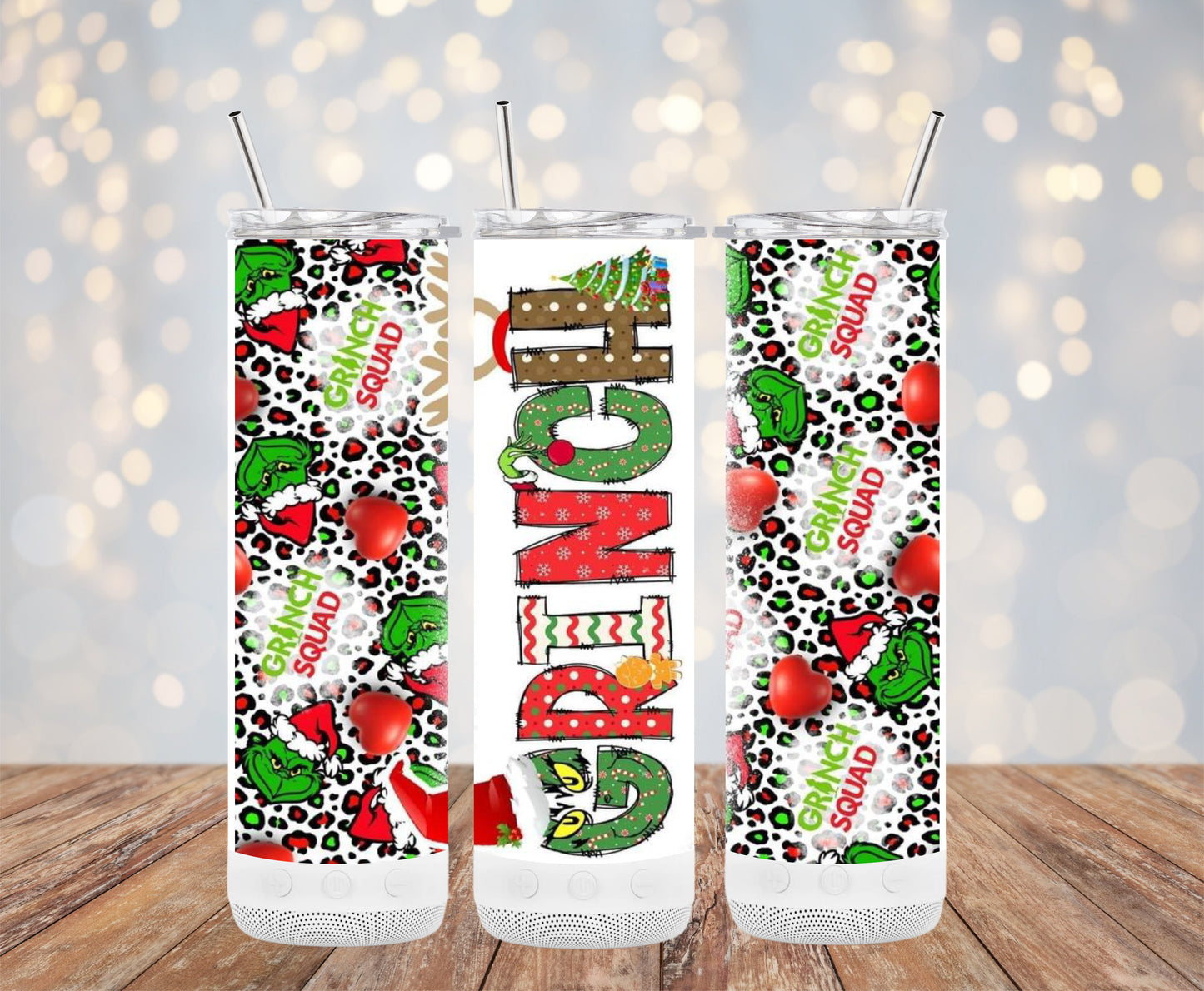 Grinch Squad Christmas Leopard Print Holiday Tumblers 6216081 Christmas Tumbler
