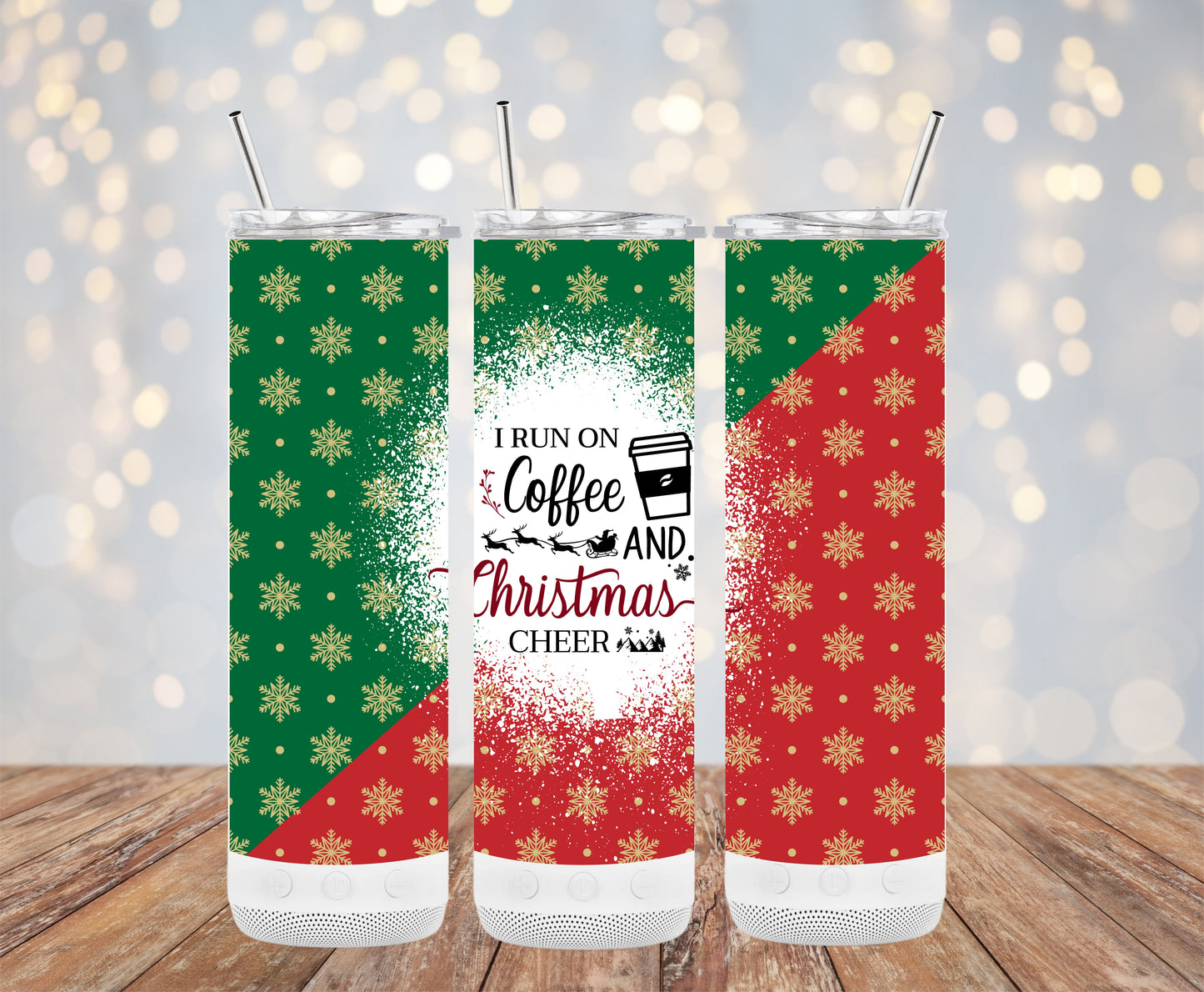 I Run on Coffee and Christmas Cheer Tumblers 6216167 Christmas Tumbler