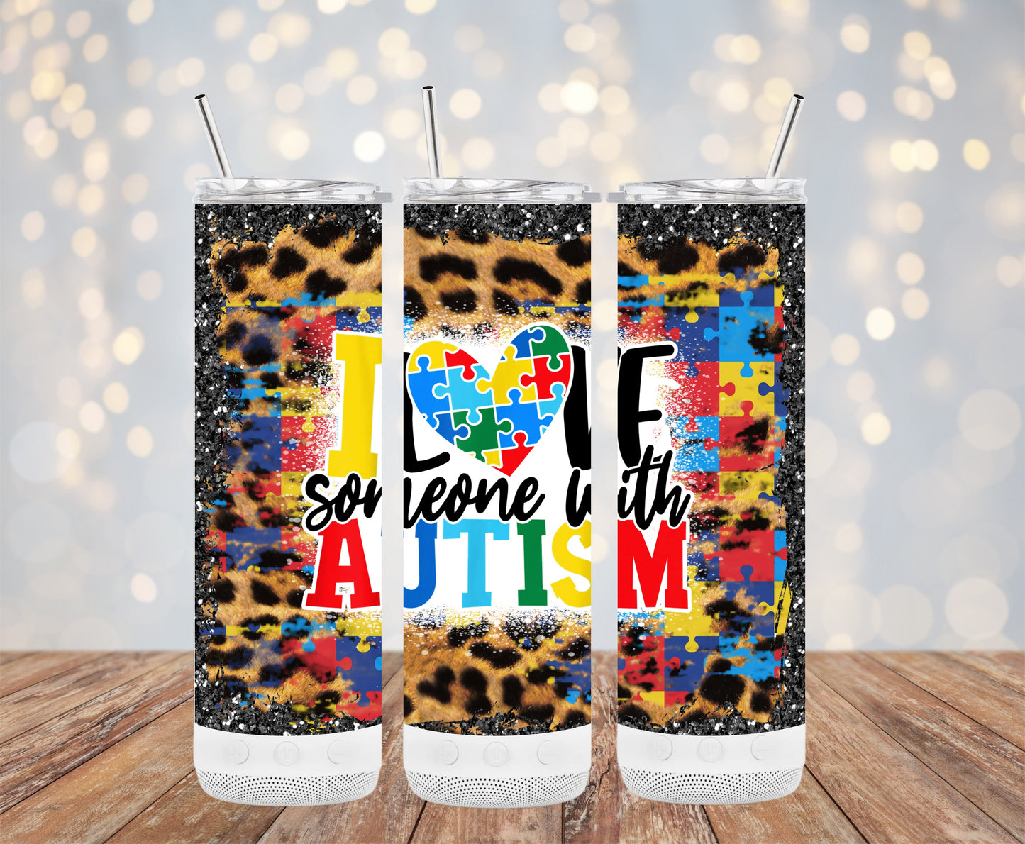 I Love Someone With Autism Colorful Tumblers