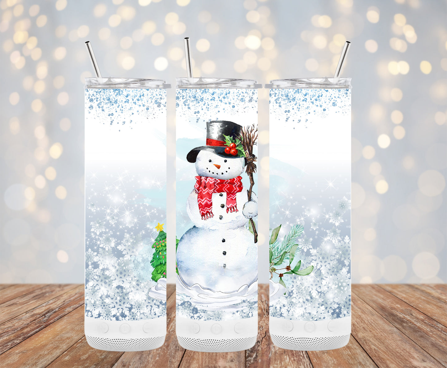 Snowman with Christmas Tree and Hat Tumblers 6216097
