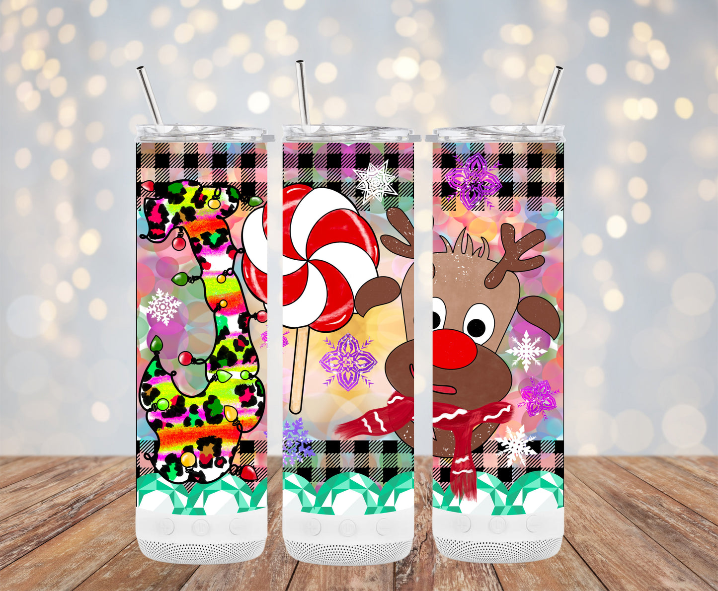 Christmas Reindeer with Lollipop Design Tumblers 6216164