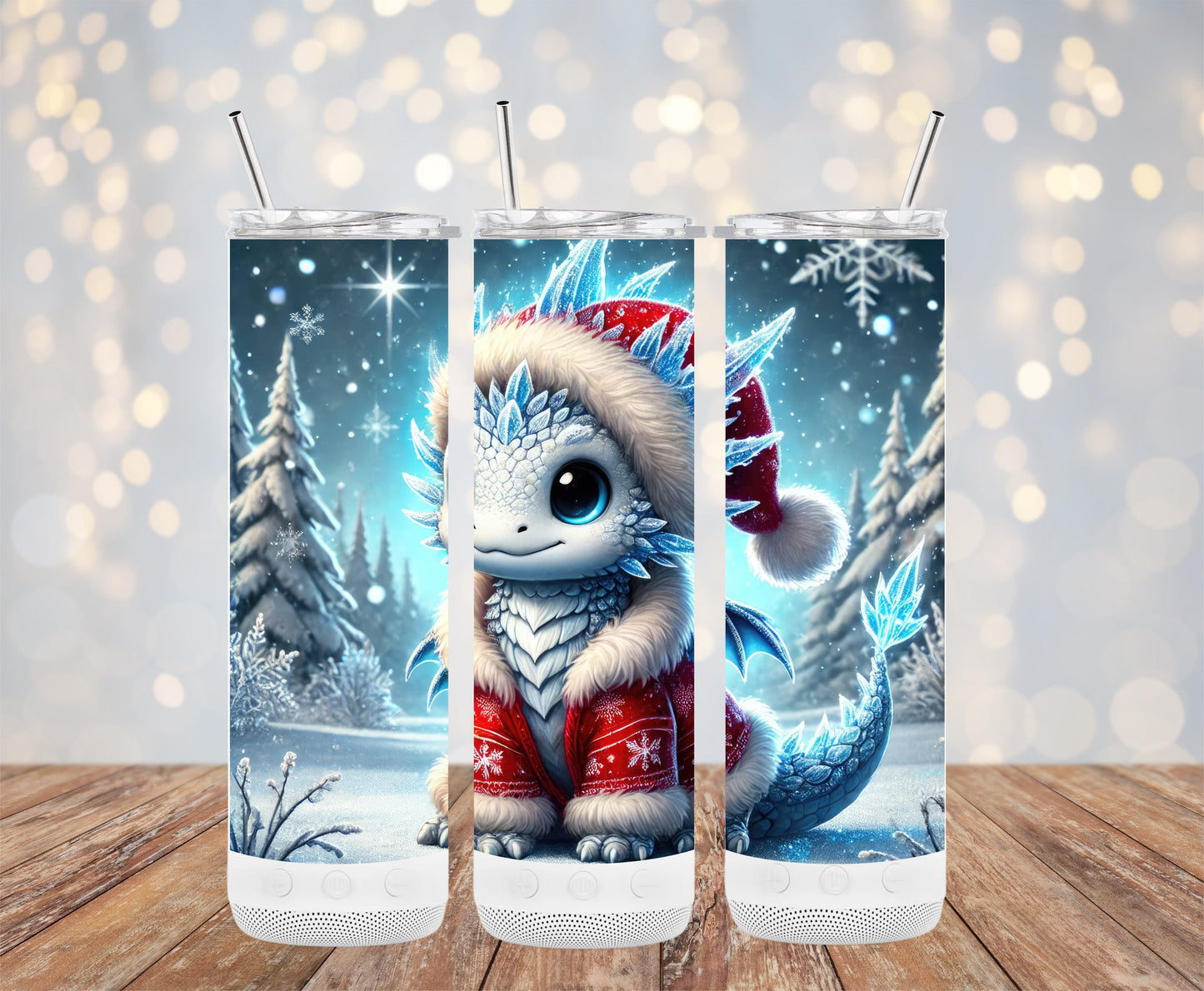 Festive Dragon Winter Wonderland Insulated Tumbler product