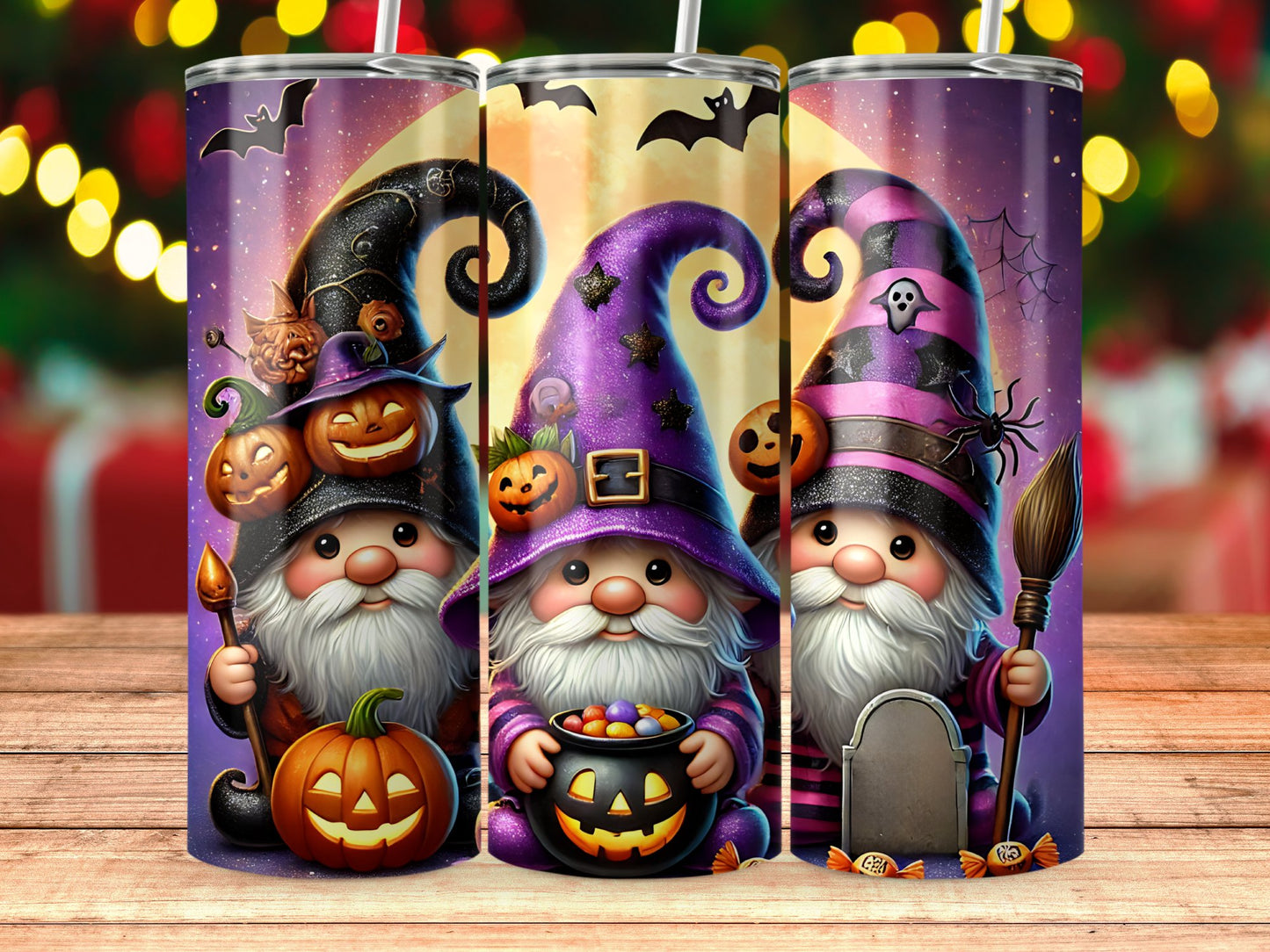 Halloween Gnome Tumblers Festive Holiday Drinkware product