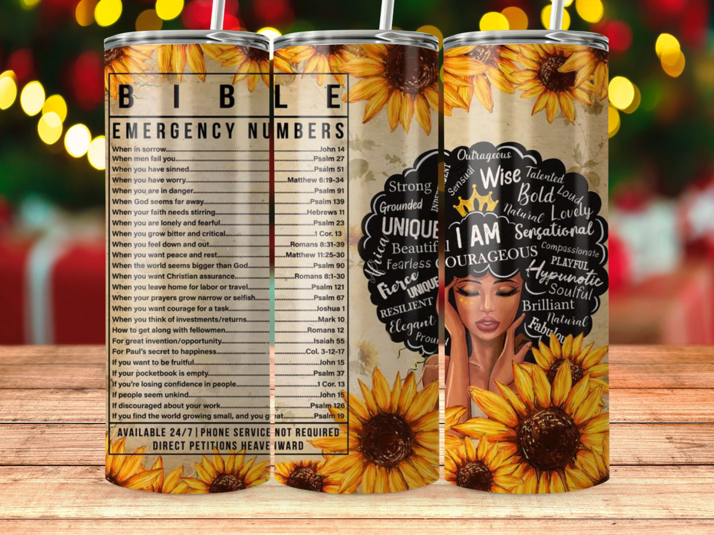 Unique Sunflower Design Bible Emergency Numbers Product