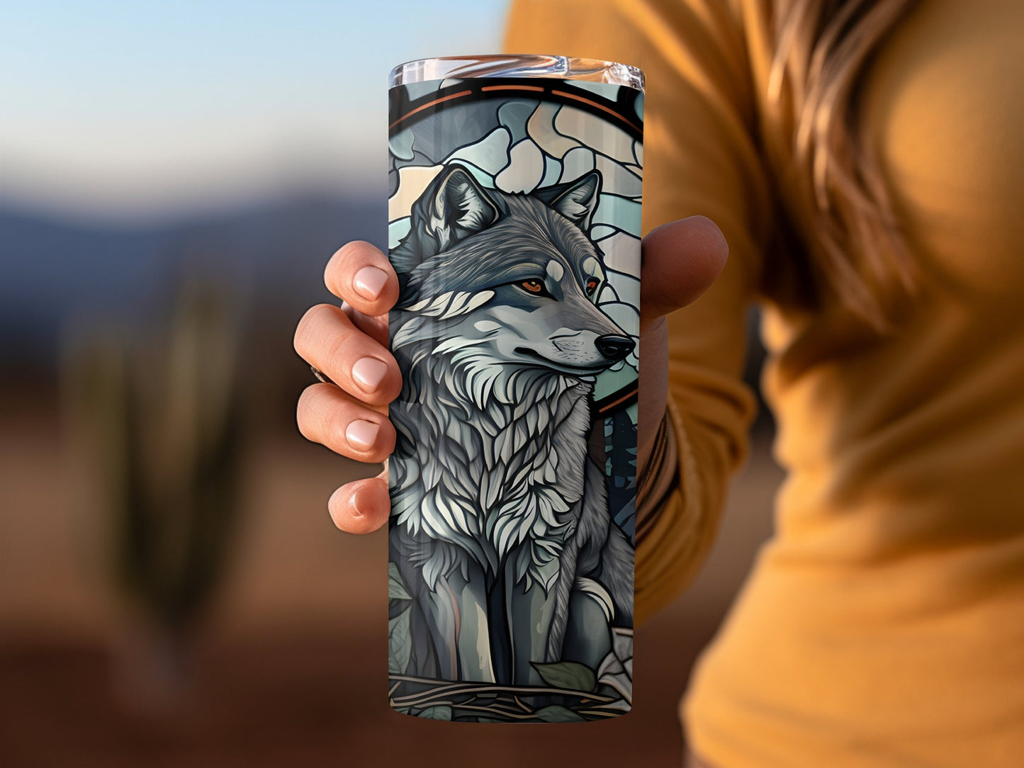 Majestic Wolf Art Insulated Travel Tumbler product