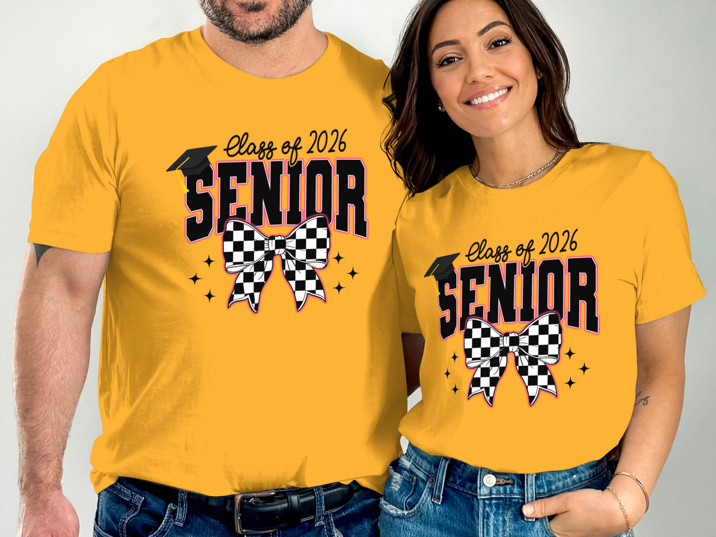 Class of 2026 Senior Graphic Checkered Bow Shirt product type