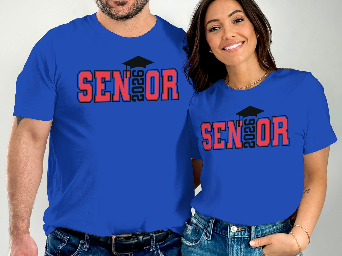 Senior 2026 Blue T-Shirt Graduation Celebration product type