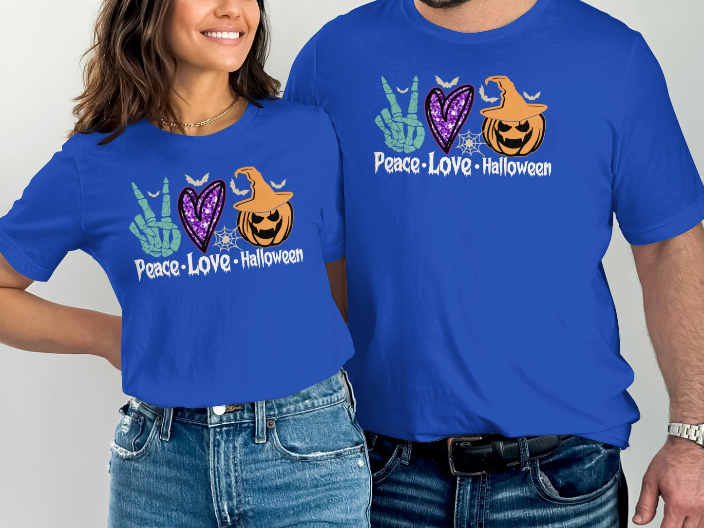 Peace Love Halloween Graphic T-Shirt product