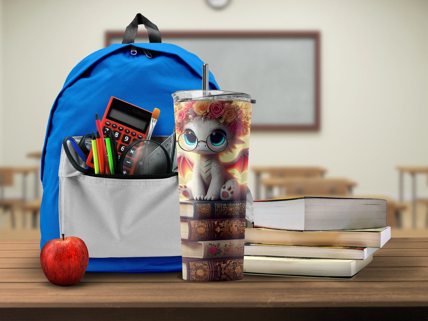 Adorable Cat Art Tumbler for Back to School Product