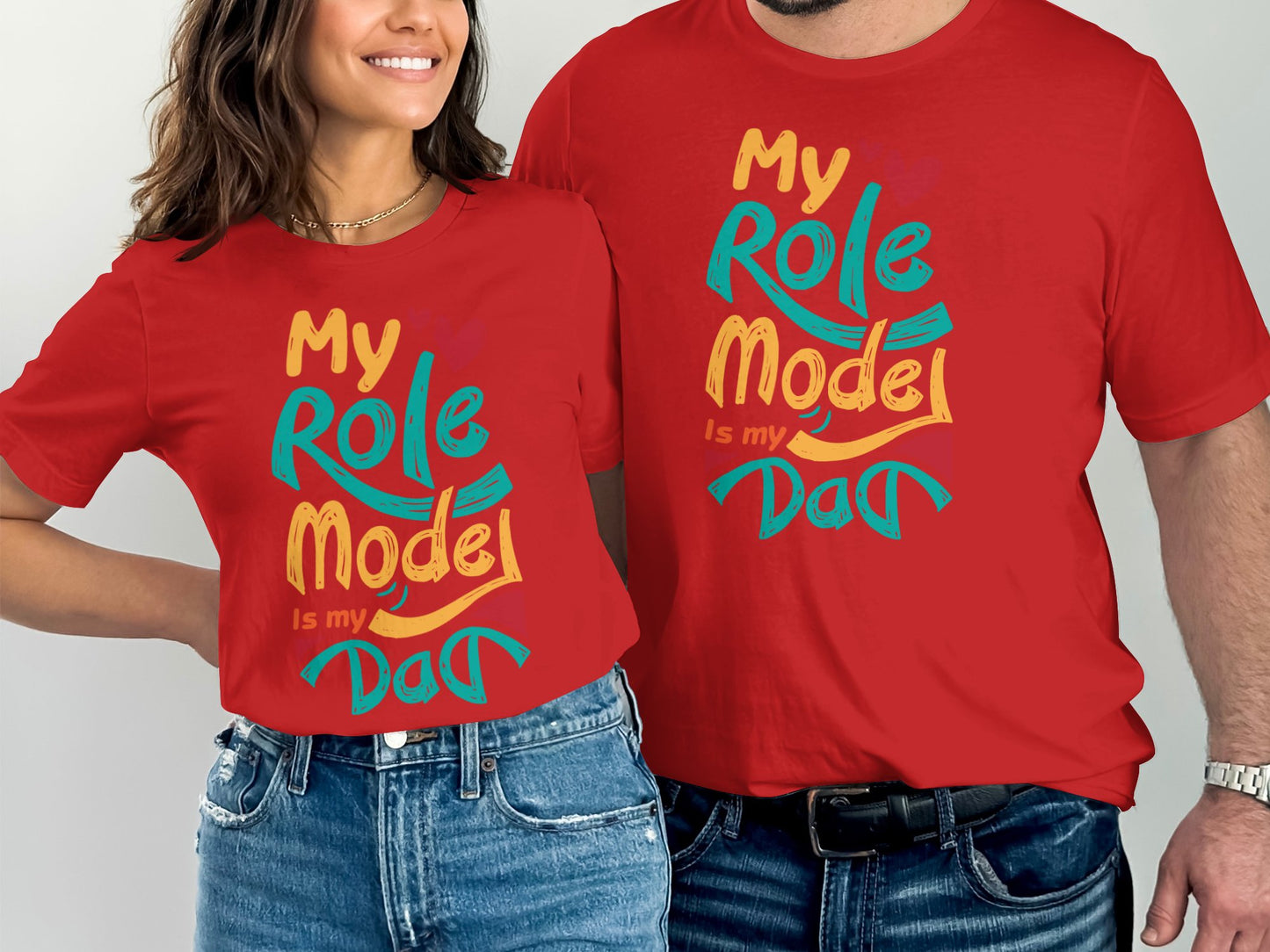 My Role Model Is My Dad Red T-shirt product