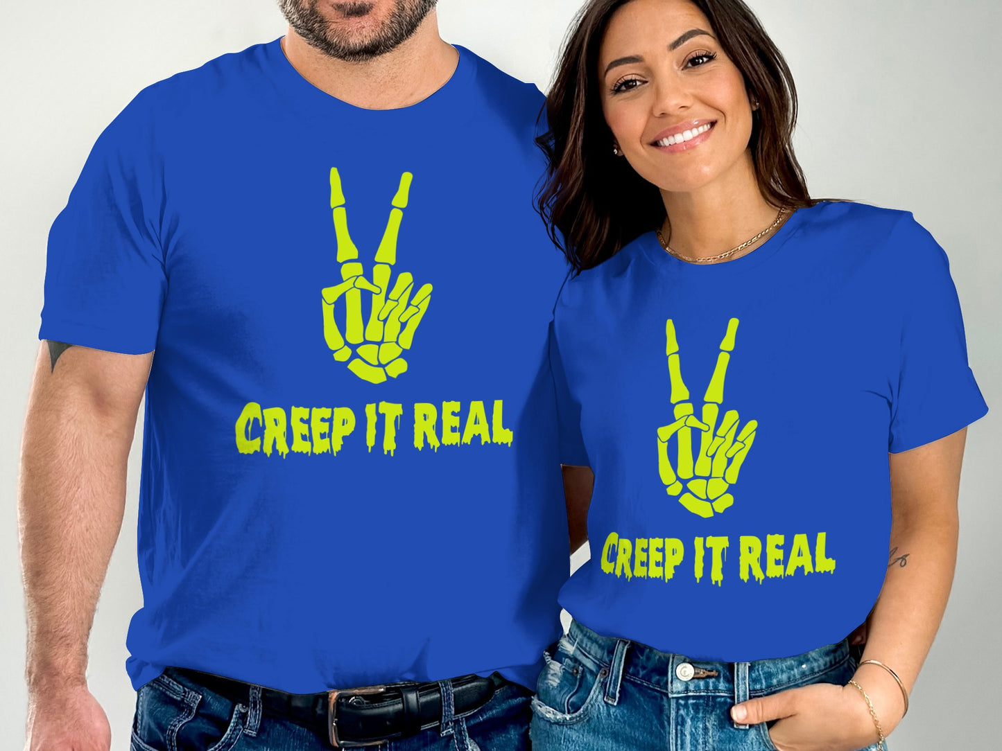 Creep It Real Skeleton Peace Sign Graphic Shirt product