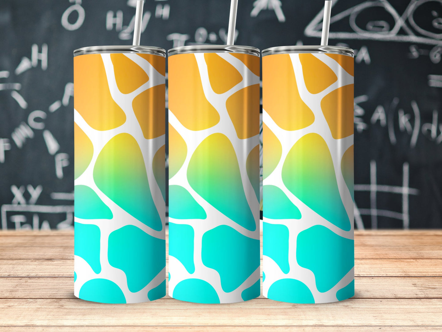 Vibrant Gradient Giraffe Patterned Tumbler product