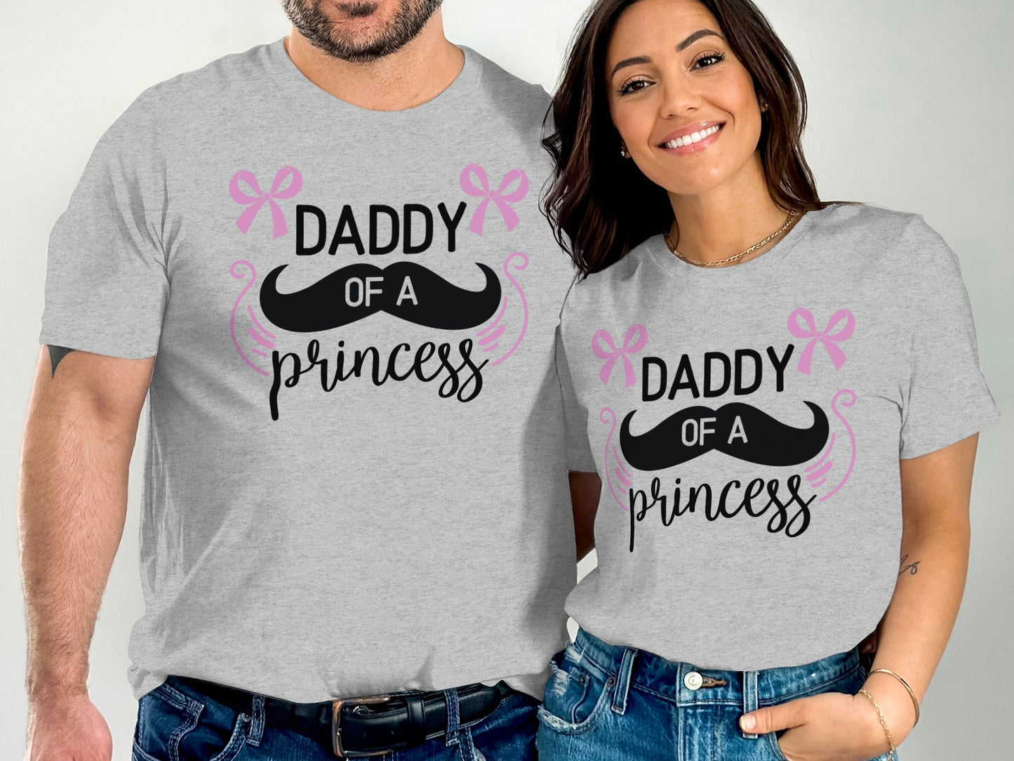 Daddy of a Princess Graphic Grey T-Shirt product type