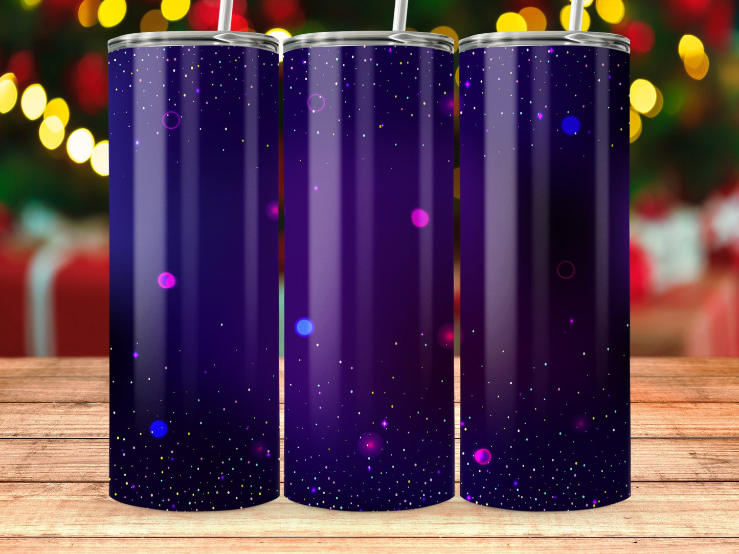 Sparkling Purple Design Insulated Tumbler Product