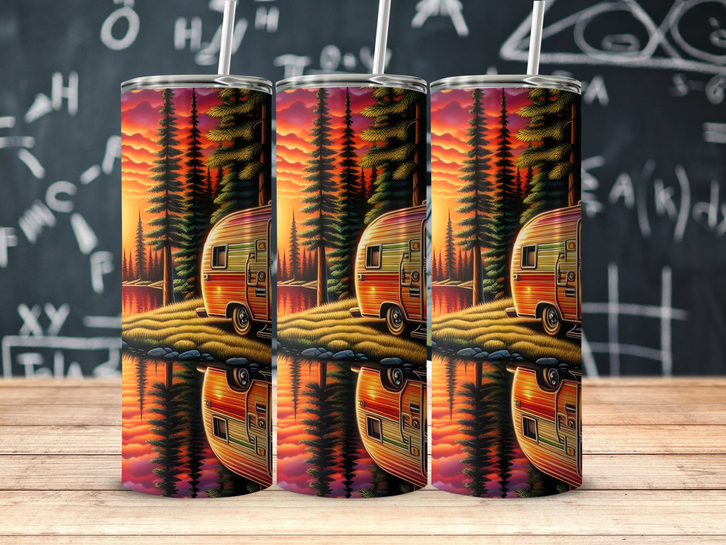 Scenic Sunset Camping Landscape Design Tumbler product
