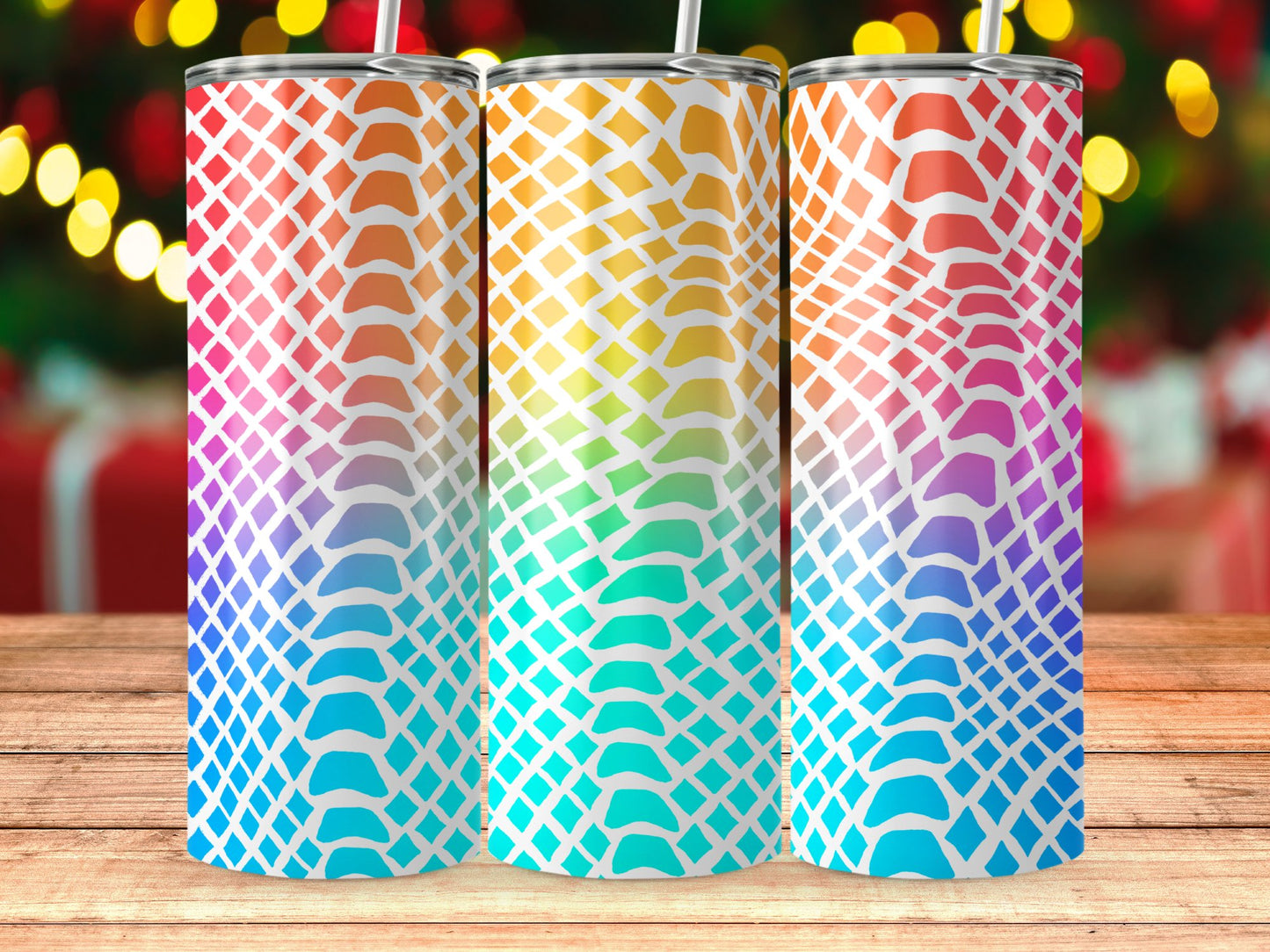 Gradient Colorful Geometric Pattern Tumbler product