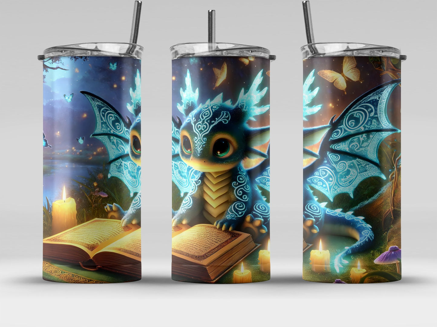 Enchanting Dragon Reading Scene Insulated Tumbler product