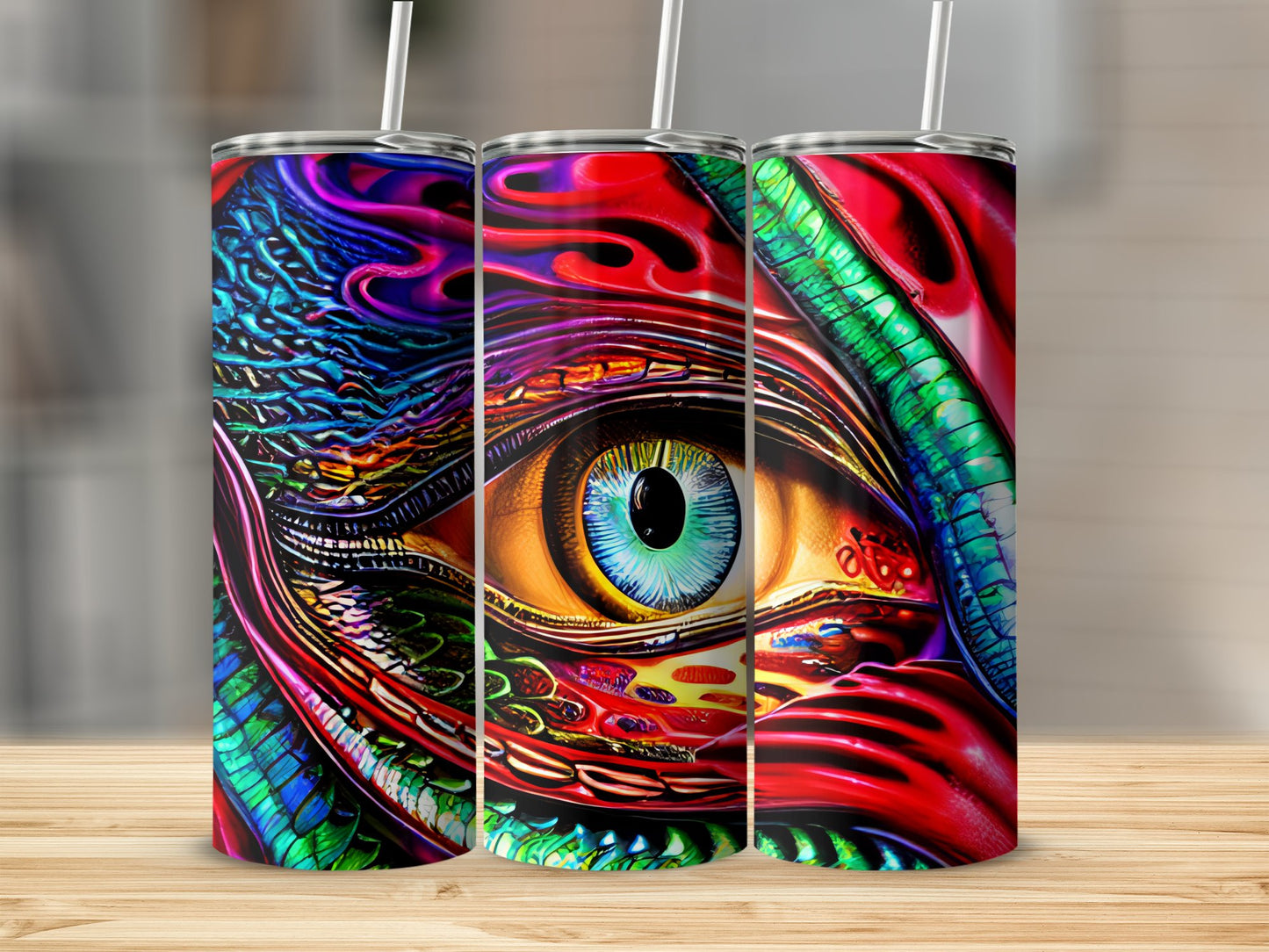 Vibrant Multicolor Dragon Eye Stainless Steel Tumbler product
