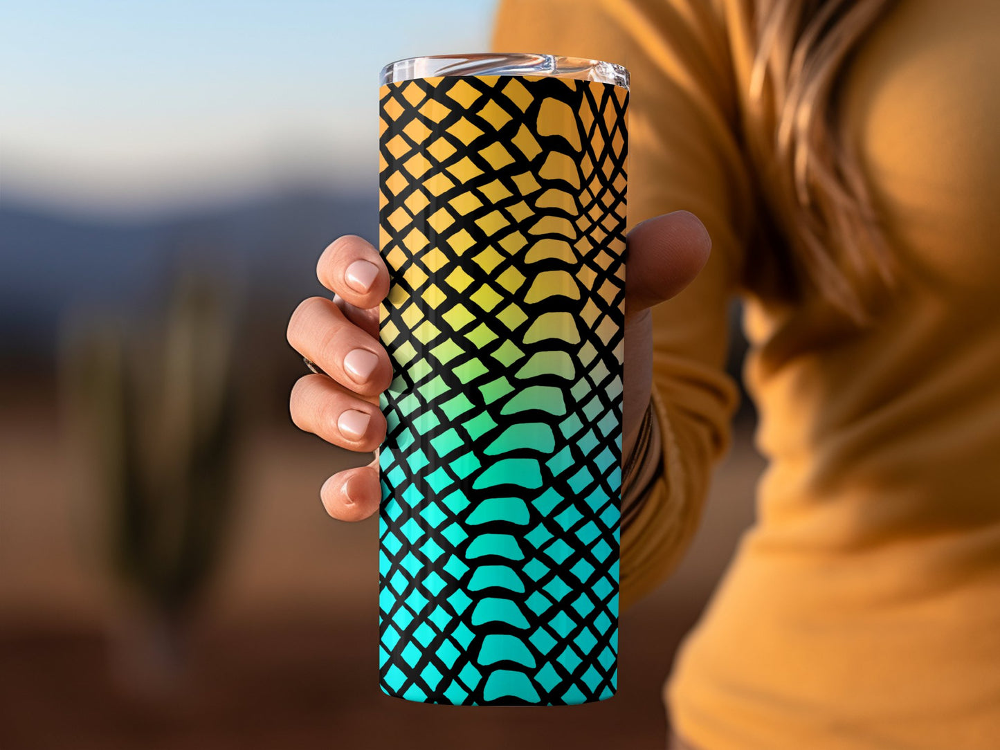 Gradient Scale Design Travel Tumbler product