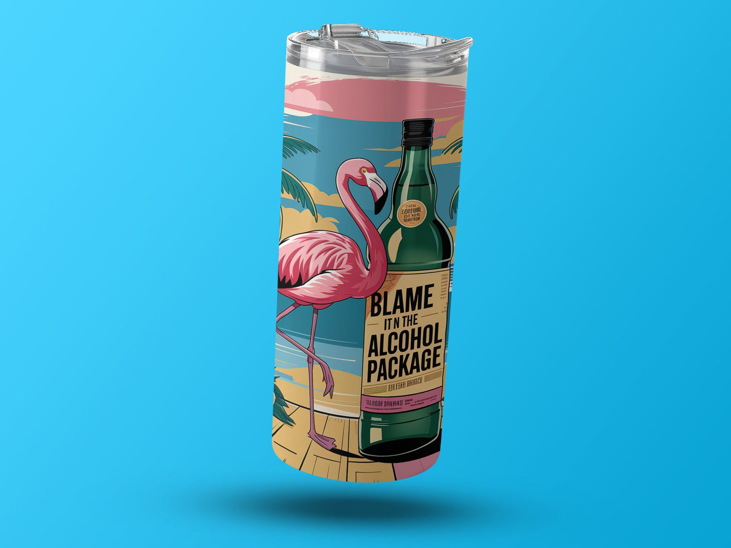 Colorful Tropical Flamingo Design Drinkware product