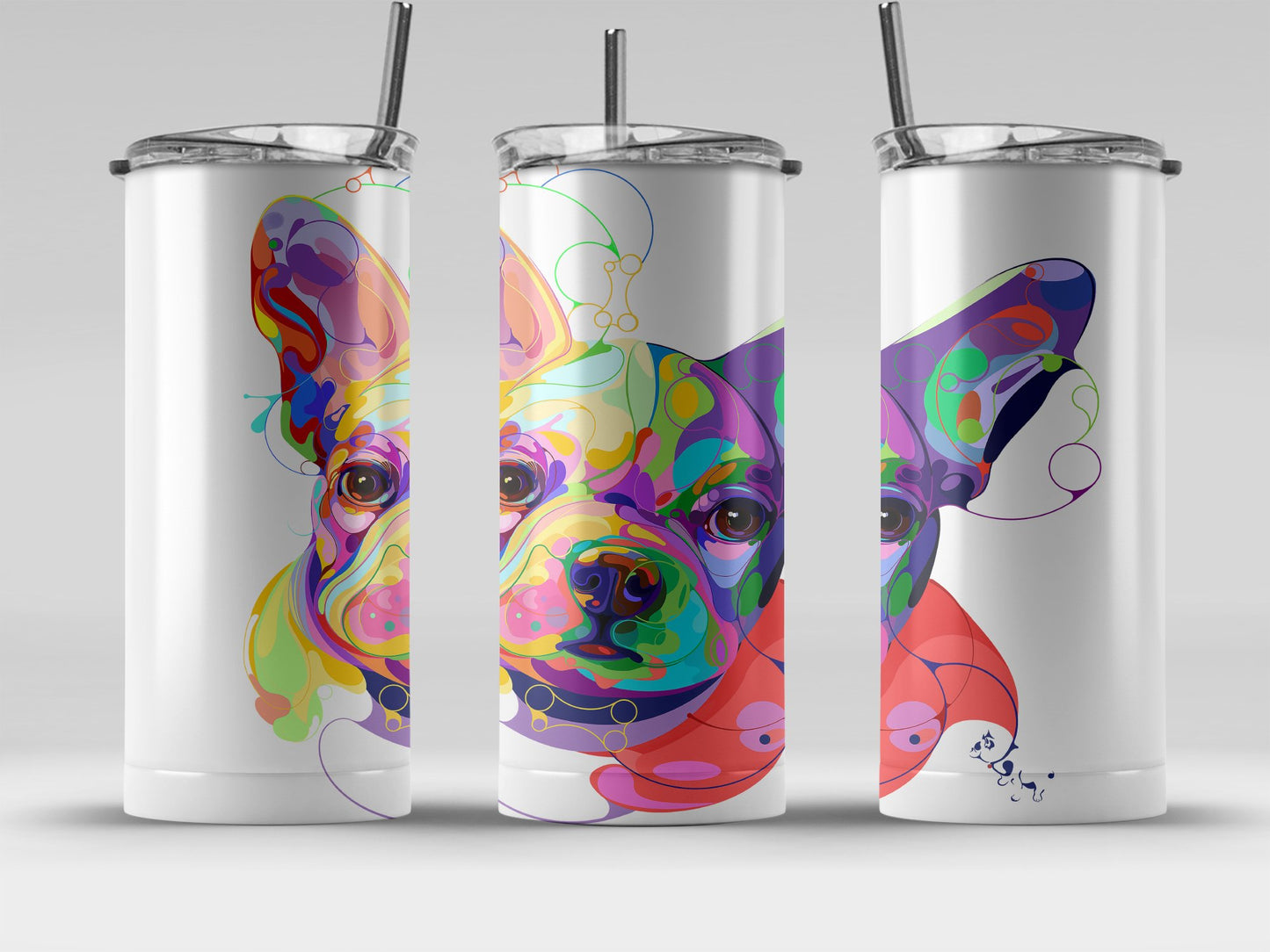 Colorful Abstract Dog Art Insulated Tumbler product type